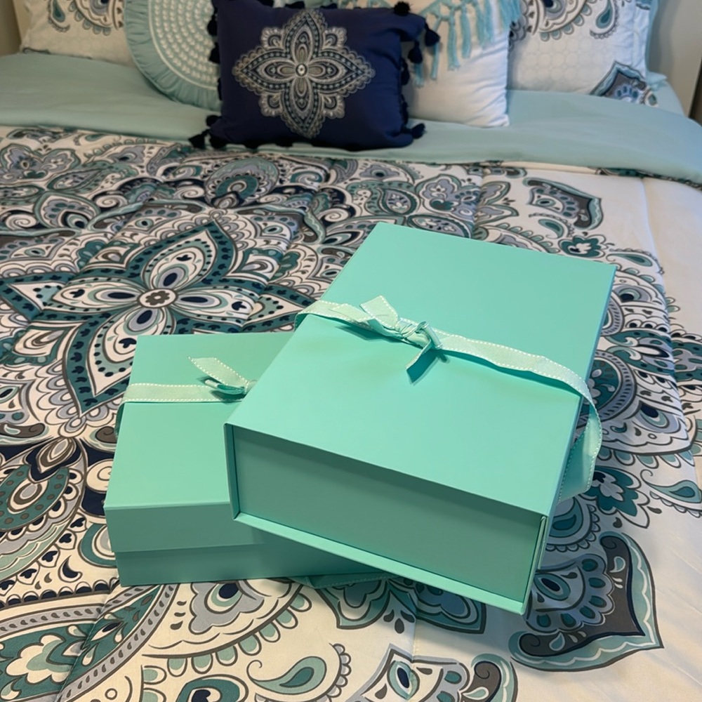 NEW Tiffany blue boxes 2pcs